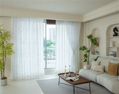 DOLI Fabric -Window Ecran cu cercuri geometrice și folie de argint